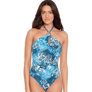 Lauren Ralph Lauren Women's Ring One-Piece Swimsuit Size 10